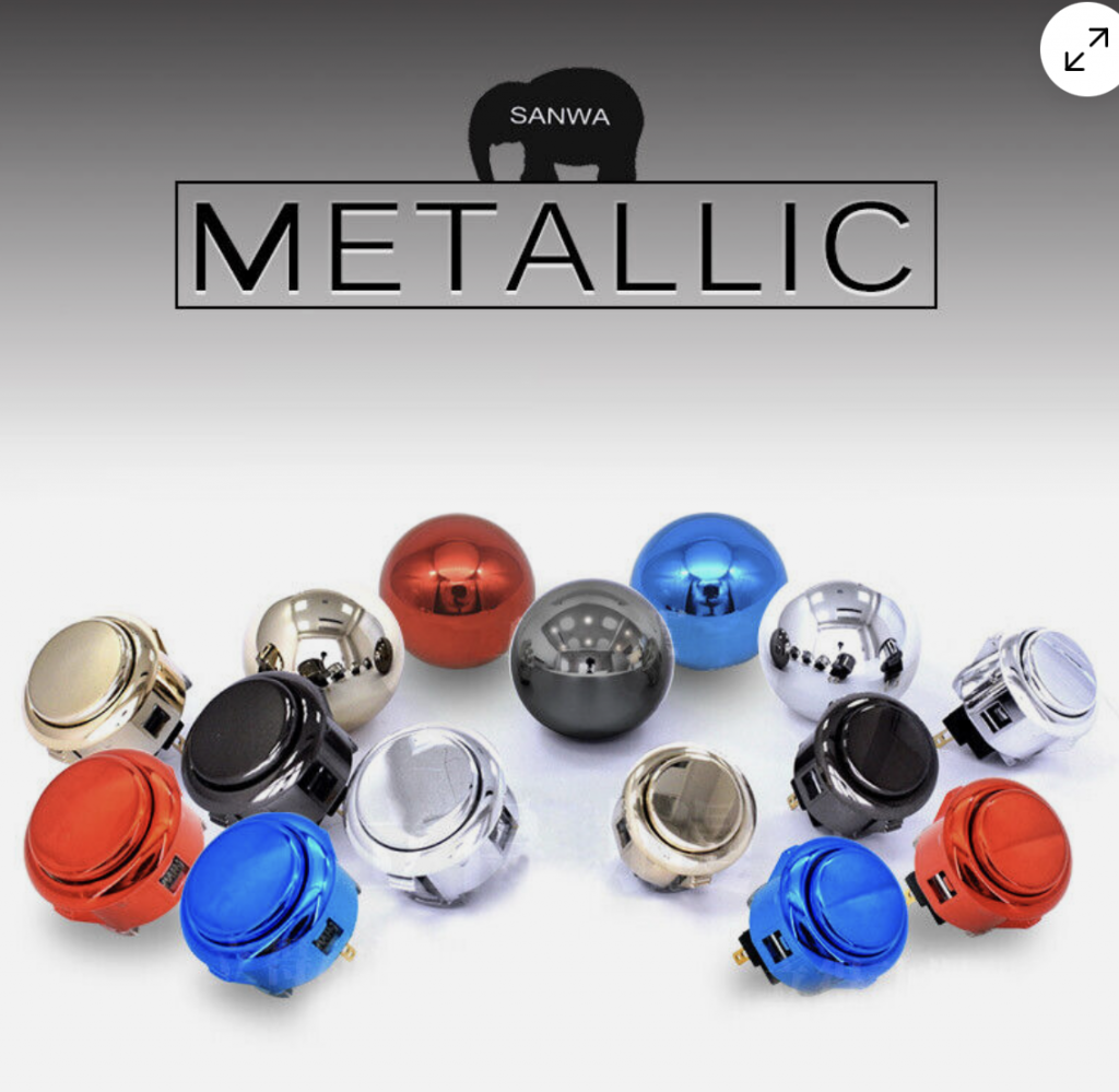 BOUTONS SANWA METALLIQUES